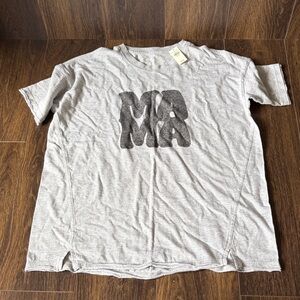 NWT Aerie mama Graphic T-Shirt grey